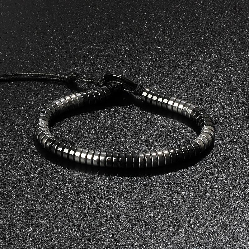 Fashion Wave Hematite Magnetic Bracelet Men Original Beaded Hematite Energy Bracelets for Women Positive Energy Jewelry Pulsera