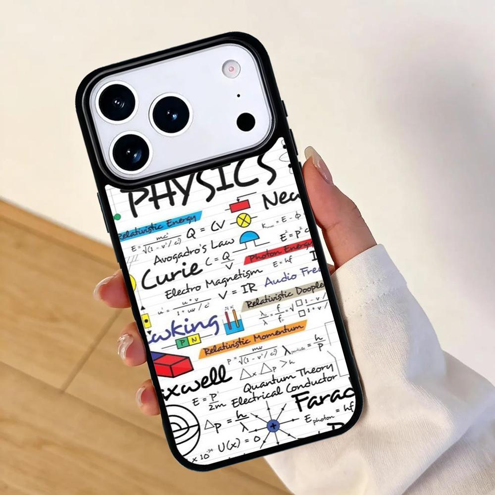Funny Maths and Physics Design Mobile Phone Case for IPhone 17 AIR 16pro Max 15 14 13 12 11 Bumper Cover
