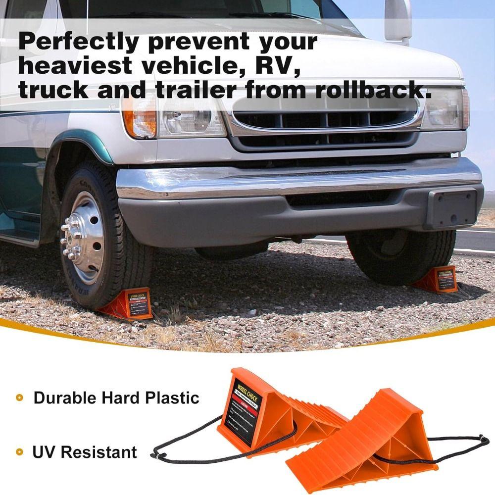 Space-Saving Wheel Chocks For RV With Handles Tire Chocks Wheel Ramp Wheel Alignment Block For RVs