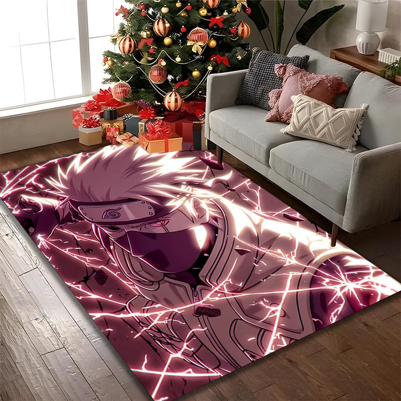 1 pièce de tapis de chaise imprimé Naruto pour utilisation à la maison, au bureau, tapis pour salon, cuisine, salle de jeux