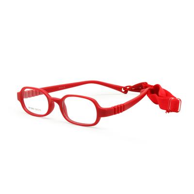 Baby Girls Boys Optical Glasses with Strap Size 39 Flexible Frame No Screw One-piece Band Cord Retainer