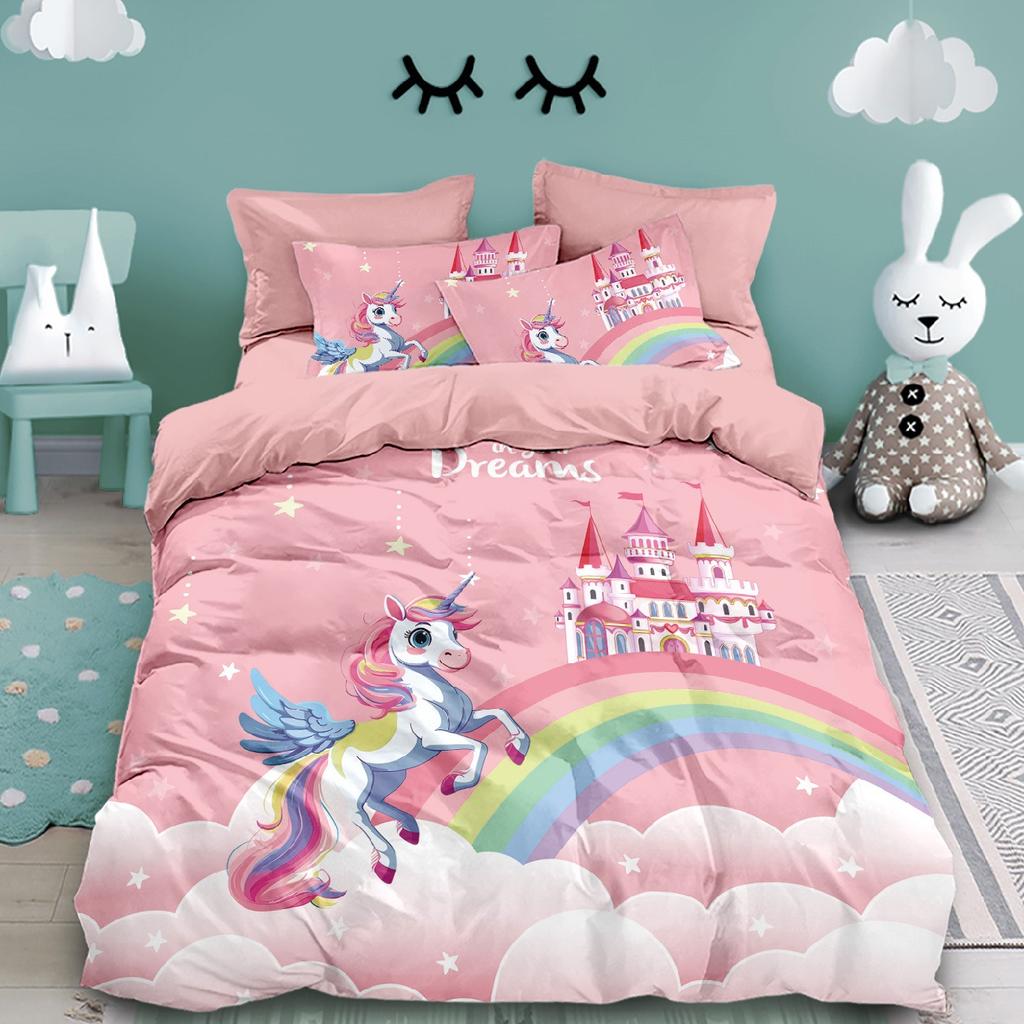Bed Three-Piece Set Children'S Quilt Cover Pillowcase Boys And Girls 3D Printed Bedding