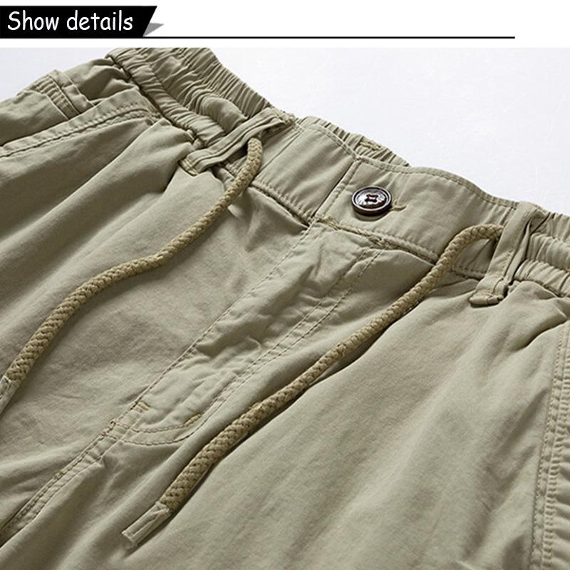 Herren Sommer Einfarbig Outdoor Freizeit Cargo Bequeme Shorts Herren Elastischer Bund Locker Gerades Design Shorts Herren
