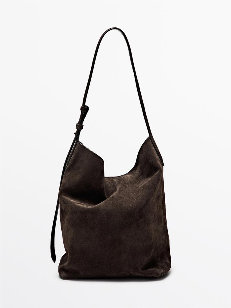 High-end Women's Shoulder Bag European And American Retro Bucket Bags Quality Frosted Handbag With Adjustable Shoulder Straps