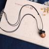 Acorn Rope Chain Wood Pendant Female Necklace Braided Rope Gawu Box Long Necklace Ebony Necklace