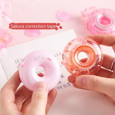 Tiangao Creative Donut Correction Tape Cherry Blossom Correction Tape Girl Heart Correction Tape