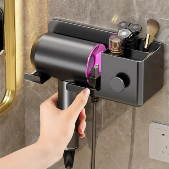 Bohrfreier Haartrocknerhalter: Wandmontierte Aufbewahrung für Badezimmer