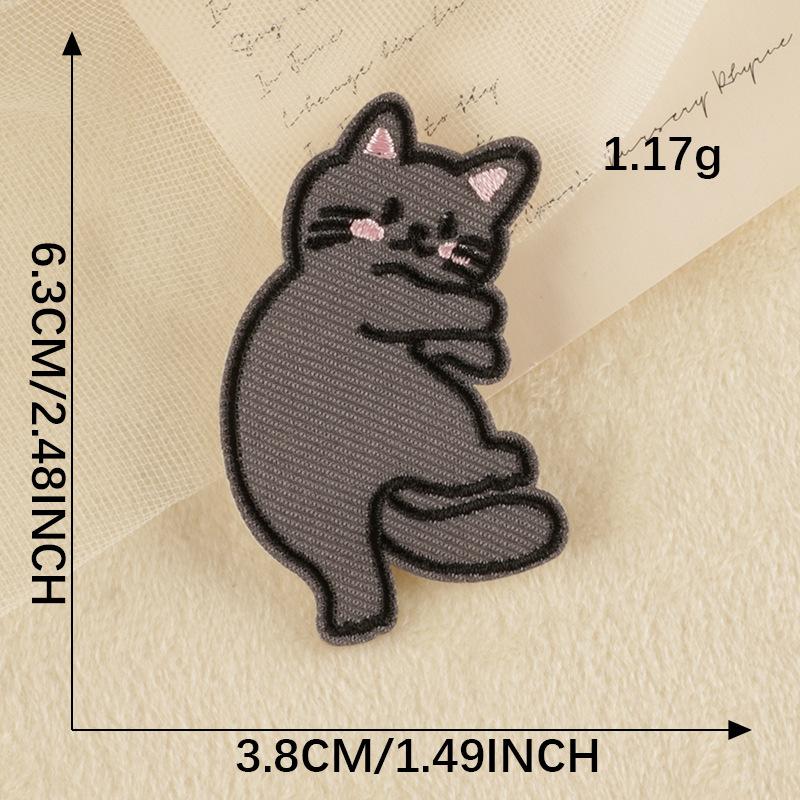 Original Embroidery Label Embroidery Sticker Badge Cartoon Animal Series Clothing Accessories Self-adhesive Patch Cloth Sticker