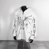 Mens Oversized Streetwear Hoodie With Satanic Moon Star Print Washed Cotton Blend Casual Sweatshirt