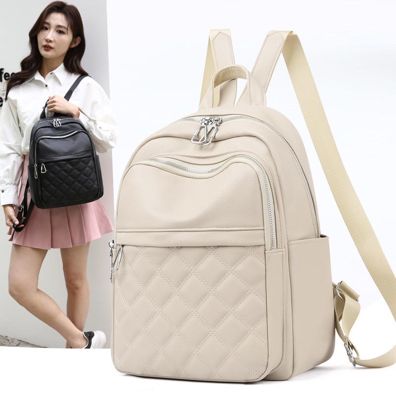 Backpack Women's New Spring and Summer Fashion Small Backpack Diamond Embroidered Thread Backpack Women