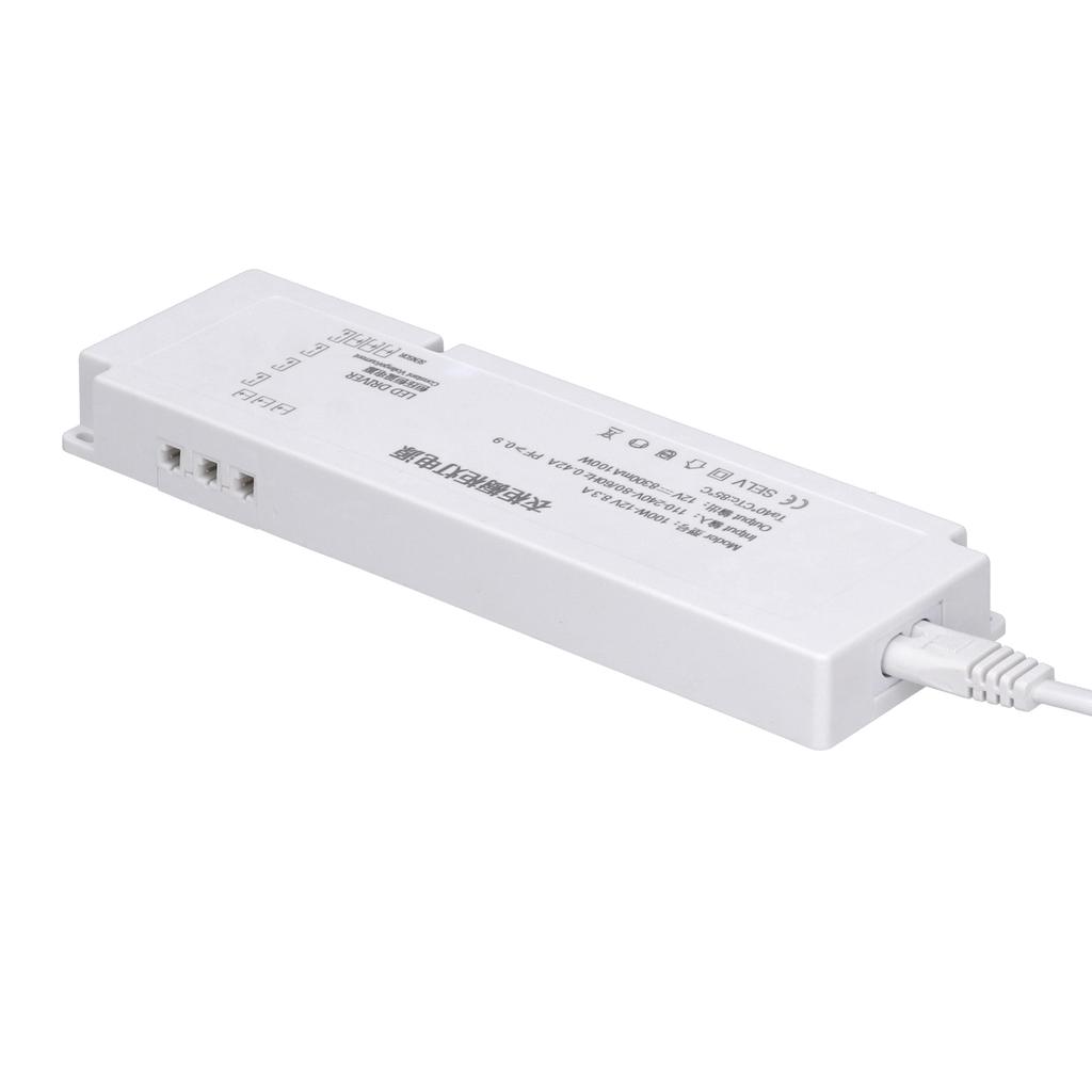 LED Cabinet Light Power Supply Integrated 6‑Bit Jump Wire 12V 100W 8.3A