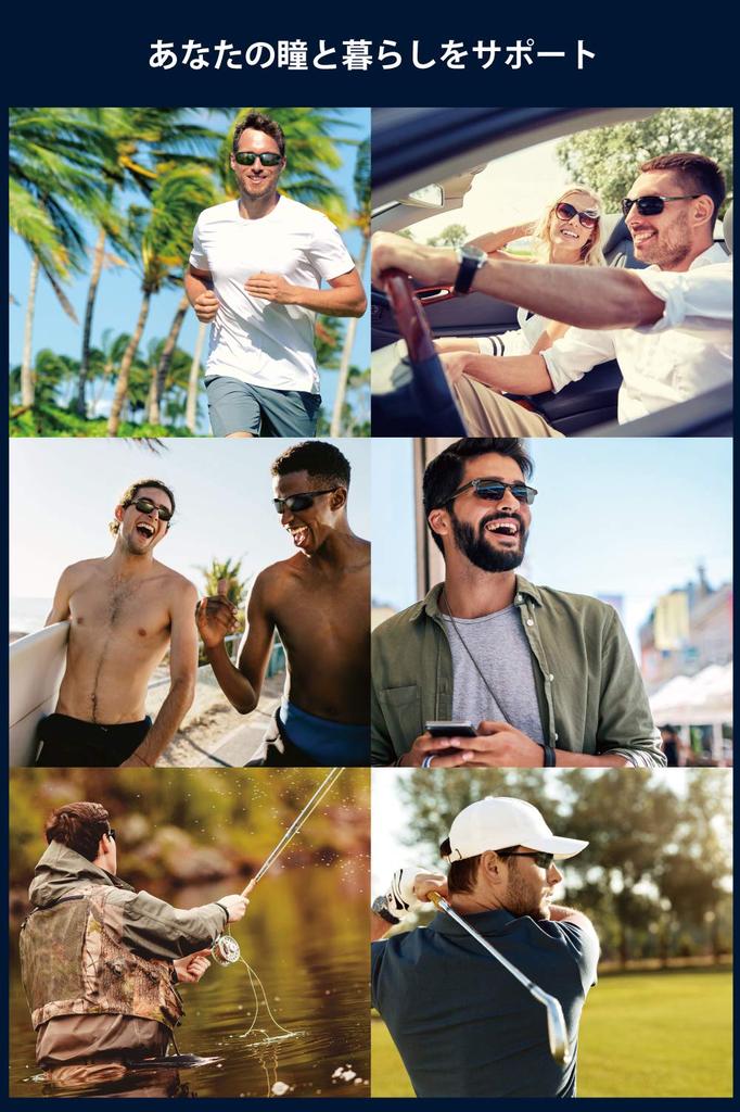 [QLASTIV] Men's Sunglasses for Driving [Lightweight, Waterproof, UV Protection] Polarized Sunglasses Gift for Sports Fishing Silver