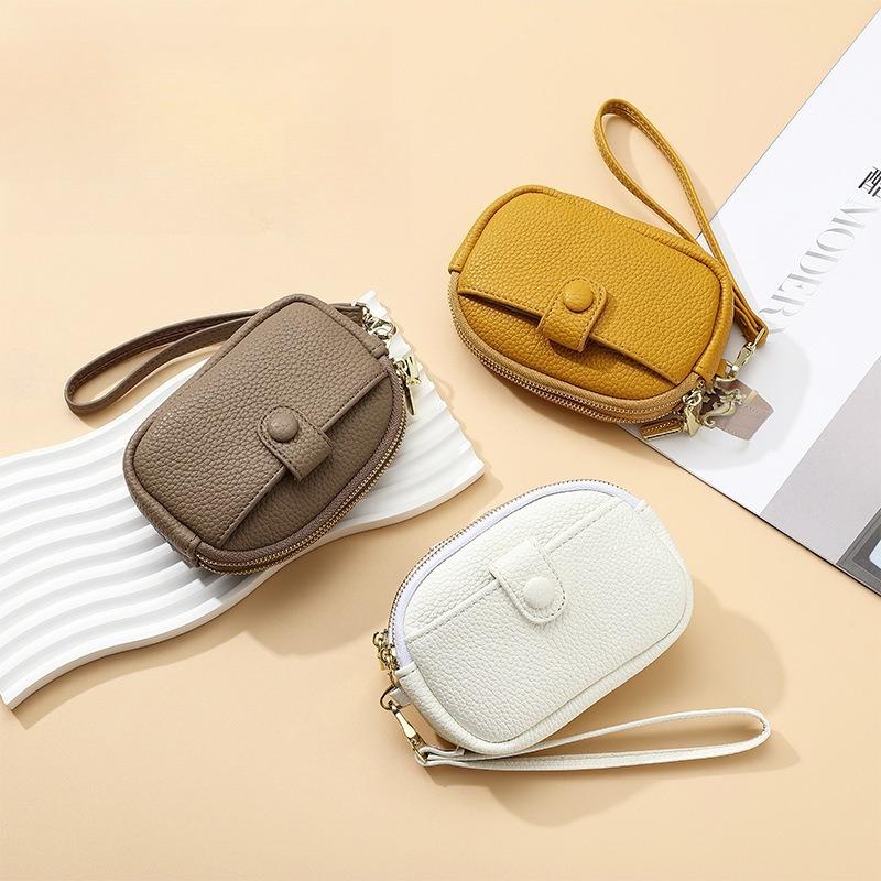 1pc New Mini Wallet for Women Large Capacity Double Zipper Storage Bag Multi Functional Small Wallet