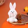 4/6Pcs/Set Cute Cartoon Auspicious Rabbit Micro Landscape Resin Crafts Diy Landscaping Decoration Home Gardening Accessories