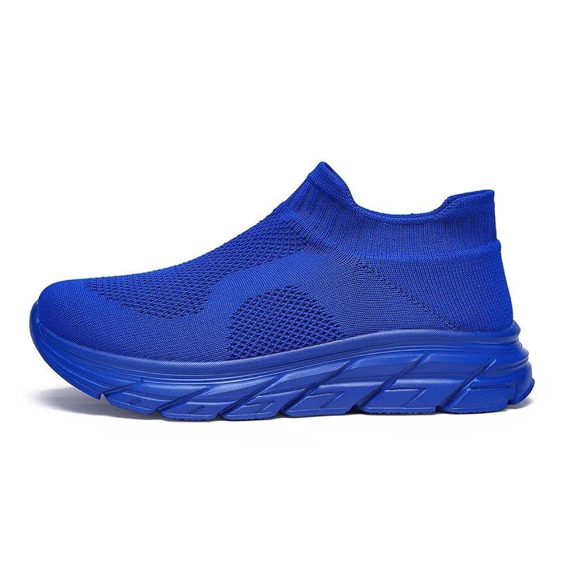 Fashion Green Men Sneakers Breathable Slip On Jogging Shoes Lightweight Trainers Sneakers Women Sports Shoes