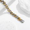 New Titanium Steel Color Matching Fine Polishing Cuban Bracelet 316 Stainless Steel Vacuum Plating Bracelet