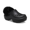 Crocs Stomp Lined Clogs EVA Comfortable and Warm Unisex Black Plush Part Is Not Removable