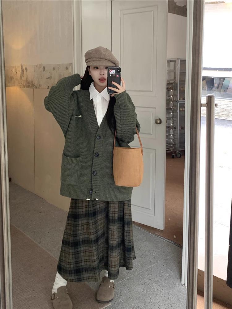 Cozy and Soft Korean-Style Knit Cardigan - Autumn/Winter 2025 Collection