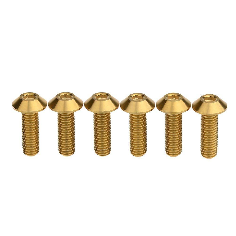 Dingtai rotor bolt M8x25mm titanium button head P1.25mm 6 pieces