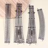 Ho Scale 1/87 Model Train Track Ho Gauge Railroad Track Straight Curved Switch Track For Diorama Sand Table Diy Scenery Layout
