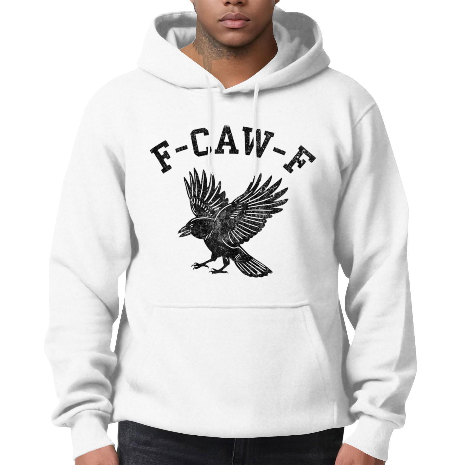 

Men s Fashion Casual Long Sleeve Color Hooded Sweatshirt Tops XL білий