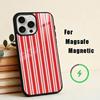B-Burgundy W-White Stripe  Phone Case For iPhone 17,16,15,14,13,12,Plus,Pro,Max for Magsafe Magnetic Wireless Charging