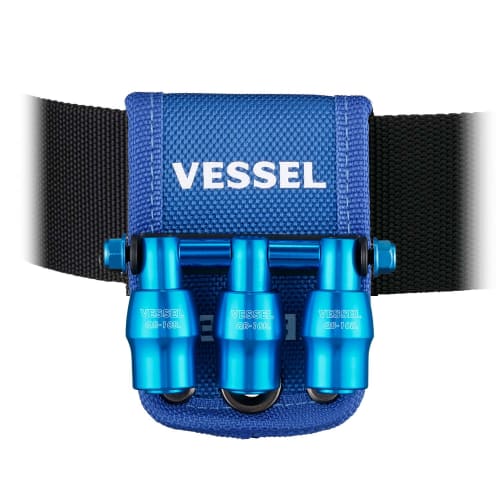 VESSEL Limited Edition Quick Catcher Triple Holder, Blue, QB-10B3BB