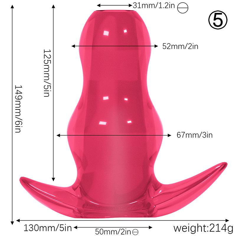 5 Sizes Hollow Anal Plug Dilator Soft Speculum Prostate Massager Butt Plug Set Intimate Enema Sex Toys Women Men Intimate Goods