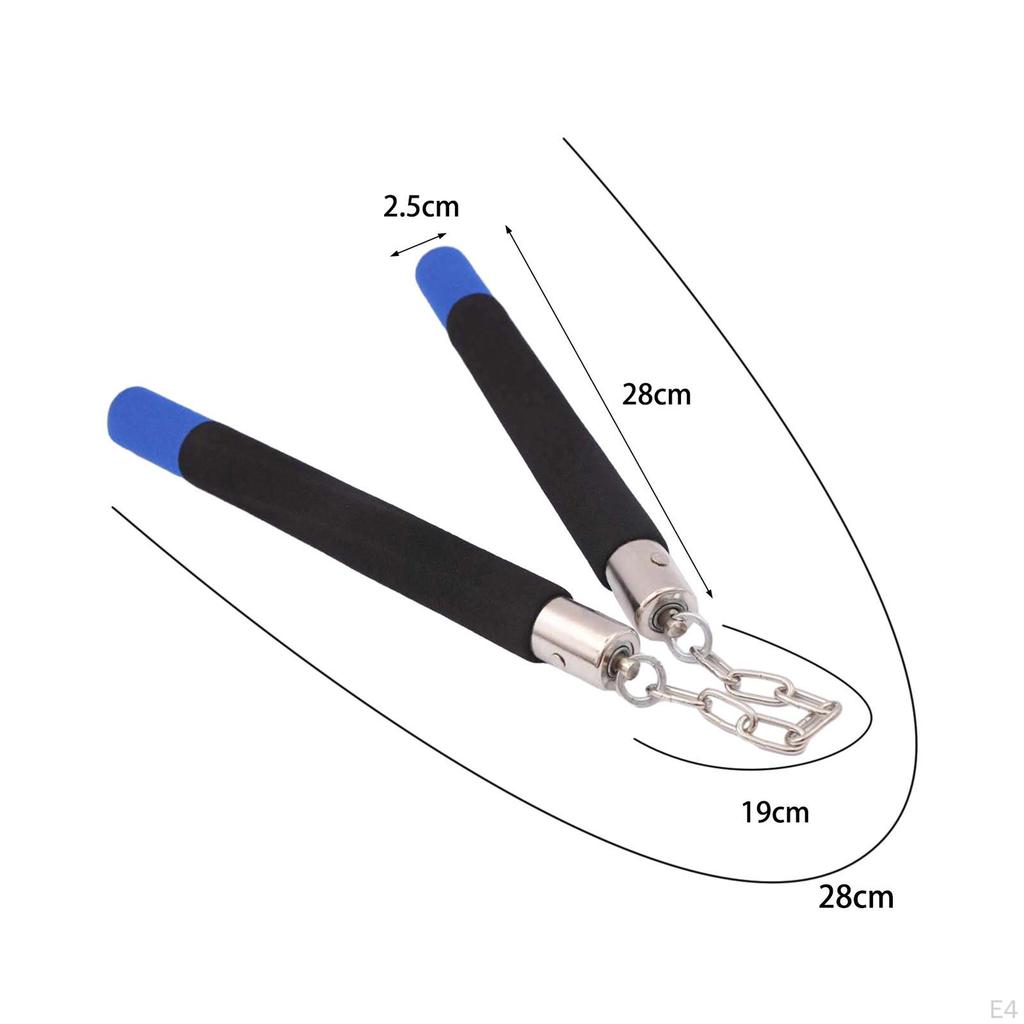 Schuim Nunchucks IJzeren Ketting Training voor Kinderen Kung Fu Oefenen Lagering Rood