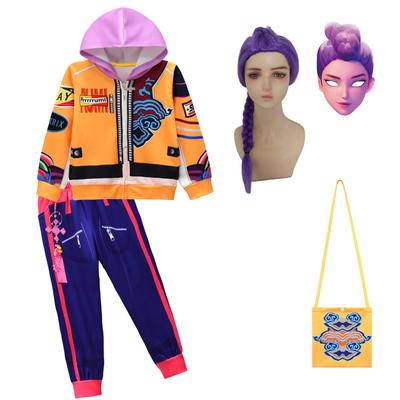 K-POP: The Witches 2 Printed Children's Long Sleeve Zipper Hooded Jacket and Pants Suit