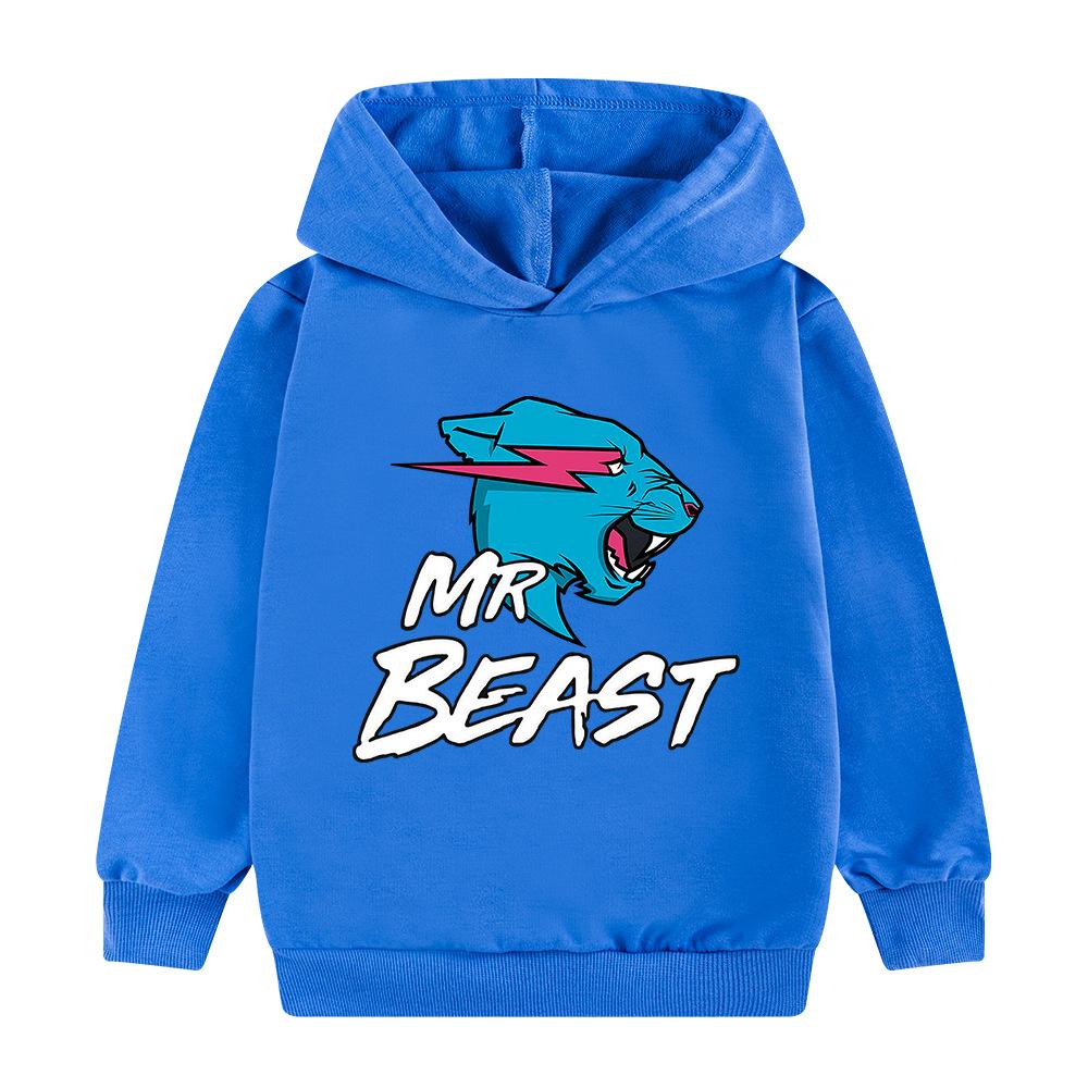 Mr Beast Children's Hoodies 3-12Y Sports Casual Cute Autumn Winter boys girls Warm Hoodies pullover