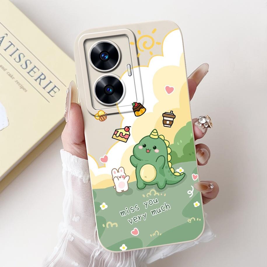 For Realme C55 Case RMX3710 Cover Lovely Avocado Silicon Camera Lens Protective Phone Cover For Realme C55 C 55 RealmeC55 Bumper