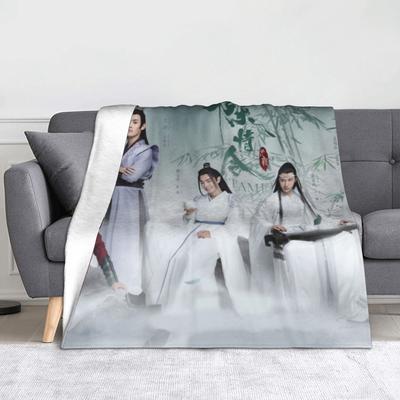 The Untamed Lan Wangji Wei Wuxian Mdzs Blankets Flannel Super Warm Throw Blanket for Outdoor Travel Bed Rug