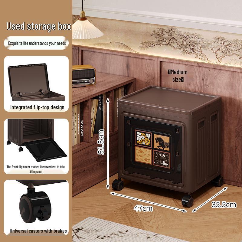 Vintage Style Extra Large Bedroom Duvet Storage Box - Multi-functional Thickened Organizer Standard