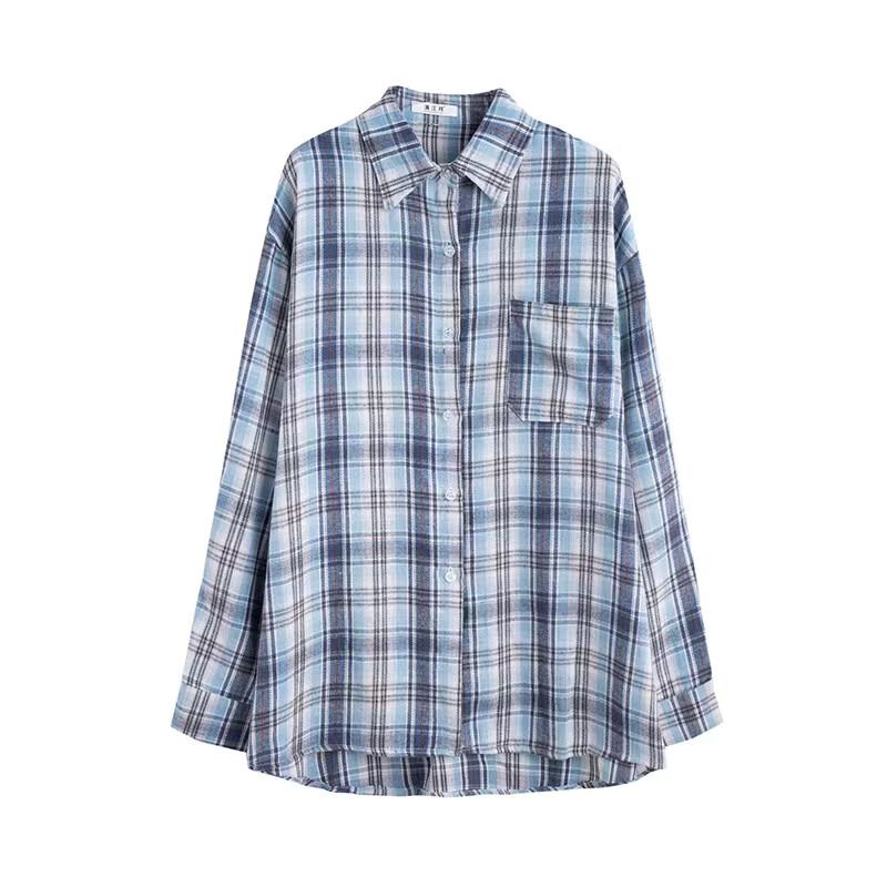 La Chapelle Women's Casual Plaid Shirt Jacket