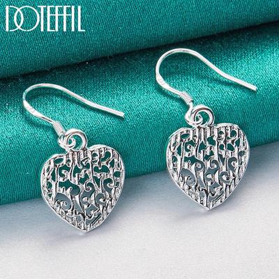 Herzförmige Ohrringe aus Silber, Modeschmuck
