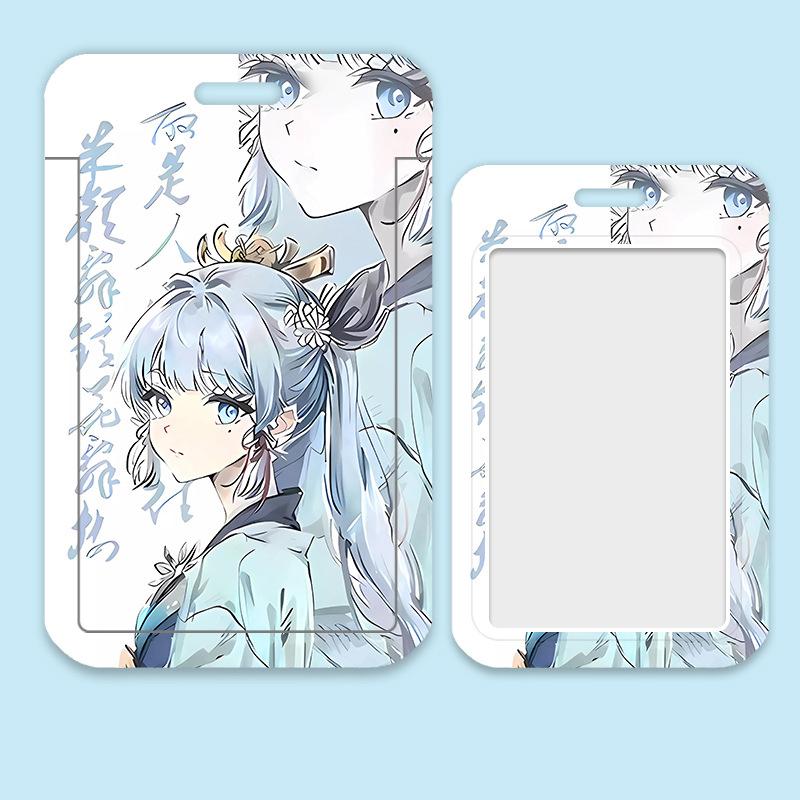 Game Genshin Impact Card Sleeve Business Retractable GanYu Credit Card Holders Bank ID Cover Cases Holders Bus Card Organizer