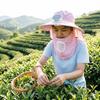 Breathable Solar Fan Hat UV Protection Elastic Wide Brim Fan Hat with Face Cover Adjustable Cooling Sunshade Hat Camping
