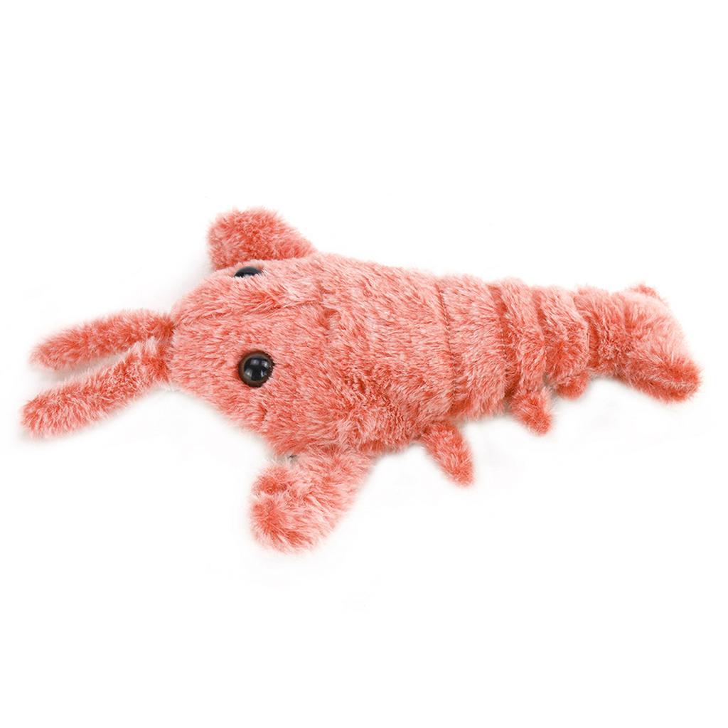 Lobster Cat Toys Plush Interactive USB Charging Vivid Electric Simulation Shrimp Catnip Cat Toy