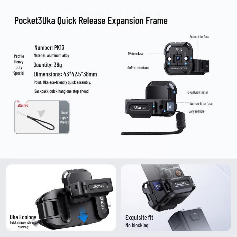 Ulanzi PK13 Quick Release Frame for DJI Pocket 3 Camera