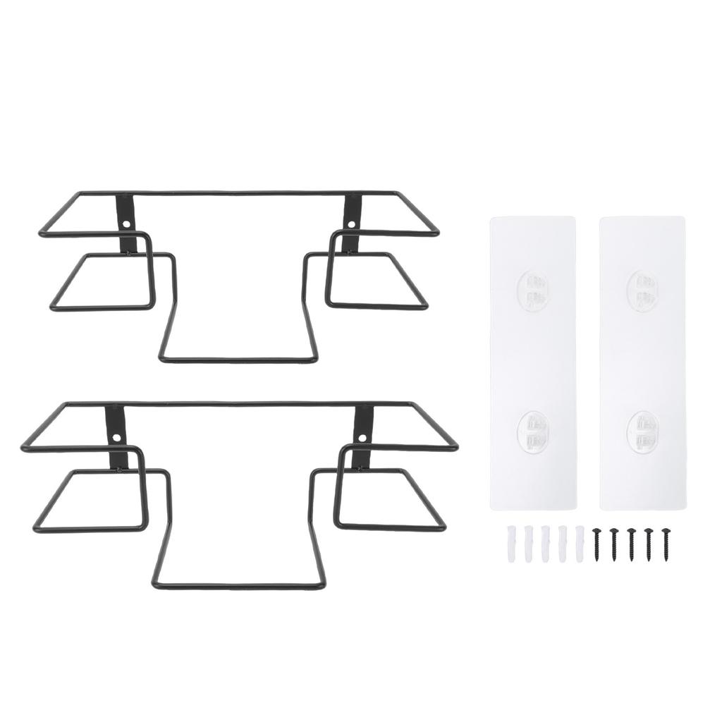 2Pcs Metal Glove Holder Wall Mount for for Face Towel Box Baby Tissue Dispenser with Mounting Accessories Black