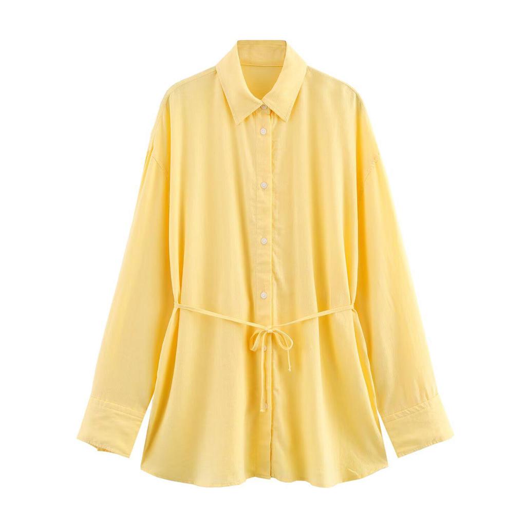 Women's Multi-Color Waist-Defining Tie-Up Fashion Shirt