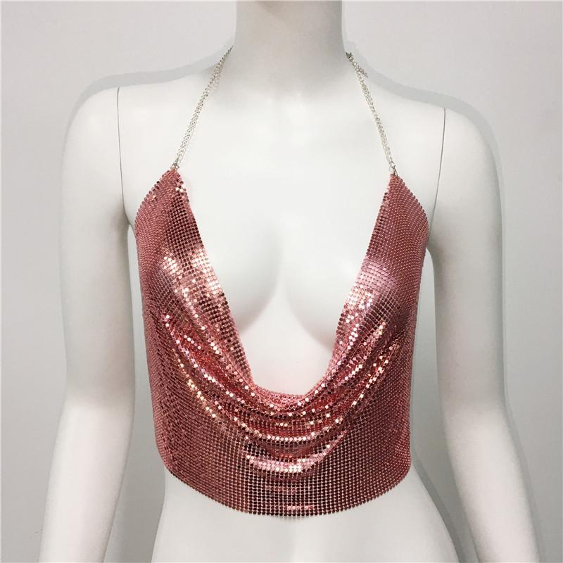 European & American Sexy Sequin Top - Women's Nightclub Party Wear 