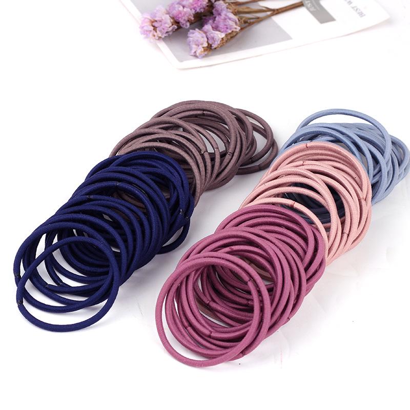 Women's Black Elastic Hair Tie - Korean Style Leather Headband