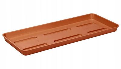 Support rectangulaire pour jardinière de balcon 40x145 cm terre cuite
