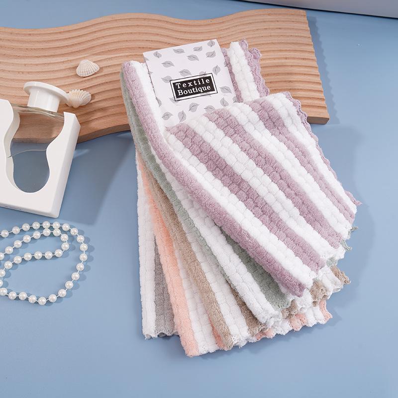 Coral Fleece Square Dishcloth 30x30 - Thick, Absorbent, Lint-Free, Soft Kitchen Towel