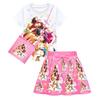 3 Stück/Sets Kinder Mädchen KATSEYE Pop-Sänger Druck Kurzarm T-Shirt Rock Tasche Set