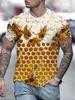 Men's T-Shirts 3d Print Cute Bee Pattern Tops Tees New In Summer Women Kids Streetwear Fashion Oversized T Shirt Men Clothing