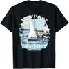 Vintage Newport Rhode Island Sunset Coastal Cityscape T-Shirt