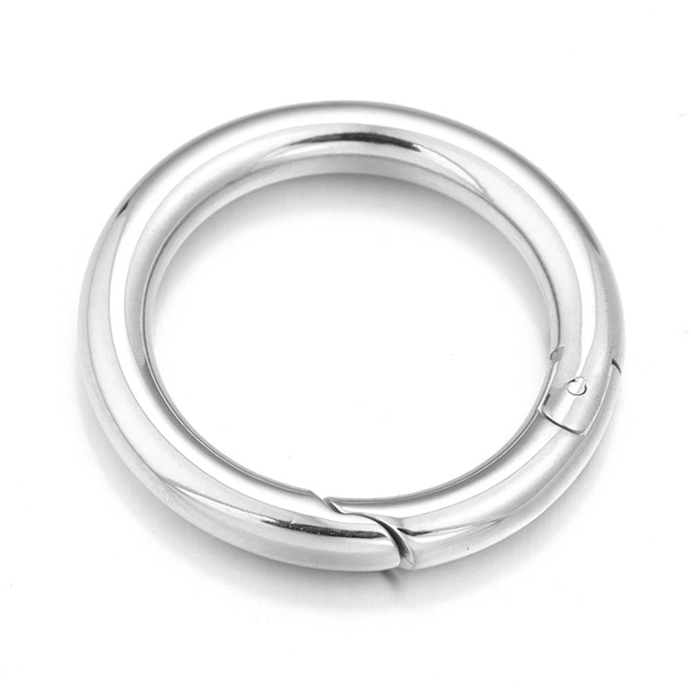 1Pc 16/18/20/24/28mm Stainless Steel O Ring Spring Clasps Round Snap Carabiner Hook Buckle Connector DIY Keychain Jewelry Making